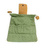 Maxbell Outdoor Foraging Bag with Drawstring Belt Bag for Outdoor Foragers Gardeners green