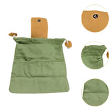 Maxbell Outdoor Foraging Bag with Drawstring Belt Bag for Outdoor Foragers Gardeners green