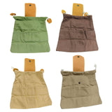 Maxbell Outdoor Foraging Bag with Drawstring Belt Bag for Outdoor Foragers Gardeners green