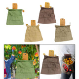 Maxbell Outdoor Foraging Bag with Drawstring Belt Bag for Outdoor Foragers Gardeners green