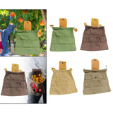Maxbell Outdoor Foraging Bag with Drawstring Belt Bag for Outdoor Foragers Gardeners green