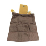 Maxbell Outdoor Foraging Bag with Drawstring Belt Bag for Outdoor Foragers Gardeners brown