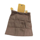 Maxbell Outdoor Foraging Bag with Drawstring Belt Bag for Outdoor Foragers Gardeners brown