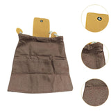 Maxbell Outdoor Foraging Bag with Drawstring Belt Bag for Outdoor Foragers Gardeners brown