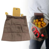 Maxbell Outdoor Foraging Bag with Drawstring Belt Bag for Outdoor Foragers Gardeners brown