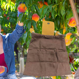 Maxbell Outdoor Foraging Bag with Drawstring Belt Bag for Outdoor Foragers Gardeners brown