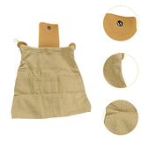 Maxbell Outdoor Foraging Bag with Drawstring Belt Bag for Outdoor Foragers Gardeners khaki