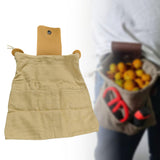 Maxbell Outdoor Foraging Bag with Drawstring Belt Bag for Outdoor Foragers Gardeners khaki