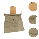 Maxbell Outdoor Foraging Bag with Drawstring Belt Bag for Outdoor Foragers Gardeners gray