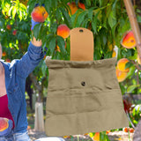 Maxbell Outdoor Foraging Bag with Drawstring Belt Bag for Outdoor Foragers Gardeners gray