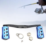 Maxbell Fishing Reel Handle Portable Fishing Gear Double Rocker Arm for Boat Fishing Blue
