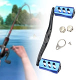 Maxbell Fishing Reel Handle Portable Fishing Gear Double Rocker Arm for Boat Fishing Blue