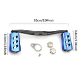 Maxbell Fishing Reel Handle Portable Fishing Gear Double Rocker Arm for Boat Fishing Blue