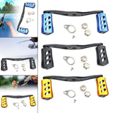 Maxbell Fishing Reel Handle Portable Fishing Gear Double Rocker Arm for Boat Fishing Blue