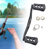 Maxbell Fishing Reel Handle Portable Fishing Gear Double Rocker Arm for Boat Fishing Black
