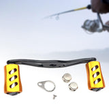 Maxbell Fishing Reel Handle Portable Fishing Gear Double Rocker Arm for Boat Fishing Gold