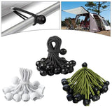 Maxbell 20x Ball Bungee Cords Elastic Practical Bungee Balls for Canopy Shelter Tarp Black