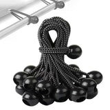 Maxbell 20x Ball Bungee Cords Elastic Practical Bungee Balls for Canopy Shelter Tarp Black