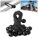 Maxbell 20x Ball Bungee Cords Elastic Practical Bungee Balls for Canopy Shelter Tarp Black