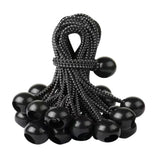 Maxbell 20x Ball Bungee Cords Elastic Practical Bungee Balls for Canopy Shelter Tarp Black