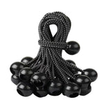 Maxbell 20x Ball Bungee Cords Elastic Practical Bungee Balls for Canopy Shelter Tarp Black