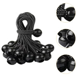 Maxbell 20x Ball Bungee Cords Elastic Practical Bungee Balls for Canopy Shelter Tarp Black