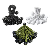 Maxbell 20x Ball Bungee Cords Elastic Practical Bungee Balls for Canopy Shelter Tarp Black