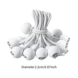 Maxbell 20x Ball Bungee Cords Elastic Practical Bungee Balls for Canopy Shelter Tarp White