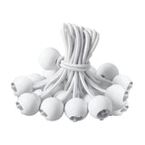 Maxbell 20x Ball Bungee Cords Elastic Practical Bungee Balls for Canopy Shelter Tarp White