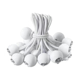 Maxbell 20x Ball Bungee Cords Elastic Practical Bungee Balls for Canopy Shelter Tarp White