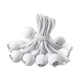 Maxbell 20x Ball Bungee Cords Elastic Practical Bungee Balls for Canopy Shelter Tarp White