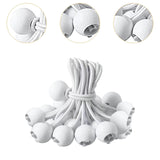 Maxbell 20x Ball Bungee Cords Elastic Practical Bungee Balls for Canopy Shelter Tarp White