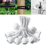 Maxbell 20x Ball Bungee Cords Elastic Practical Bungee Balls for Canopy Shelter Tarp White