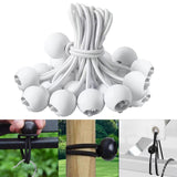 Maxbell 20x Ball Bungee Cords Elastic Practical Bungee Balls for Canopy Shelter Tarp White