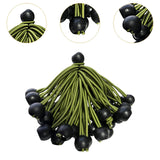 Maxbell 20x Ball Bungee Cords Elastic Practical Bungee Balls for Canopy Shelter Tarp Green