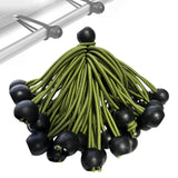 Maxbell 20x Ball Bungee Cords Elastic Practical Bungee Balls for Canopy Shelter Tarp Green