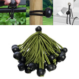 Maxbell 20x Ball Bungee Cords Elastic Practical Bungee Balls for Canopy Shelter Tarp Green