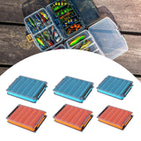 Maxbell Fly Fishing Fly Box Sturdy Lightweight Clear Portable Fishing Tackle Storage L Blue