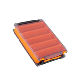 Maxbell Fly Fishing Fly Box Sturdy Lightweight Clear Portable Fishing Tackle Storage L Orange