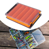 Maxbell Fly Fishing Fly Box Sturdy Lightweight Clear Portable Fishing Tackle Storage M Orange
