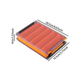 Maxbell Fly Fishing Fly Box Sturdy Lightweight Clear Portable Fishing Tackle Storage M Orange