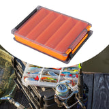 Maxbell Fly Fishing Fly Box Sturdy Lightweight Clear Portable Fishing Tackle Storage S Orange