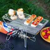 Maxbell Camp Toaster Tray Rack Roast Bread Rack for Campfires Tortilla Sausage