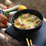 Maxbell Camping Frying Pan Folding Handle Portable Skillet for Picnic Travel Outdoor L