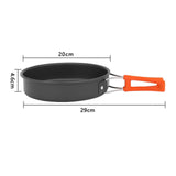 Maxbell Camping Frying Pan Folding Handle Portable Skillet for Picnic Travel Outdoor L