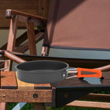 Maxbell Camping Frying Pan Folding Handle Portable Skillet for Picnic Travel Outdoor L