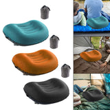 Maxbell Travel Pillow Portable Inflatable Camping Pillow for Home Traveling Airplane Blue