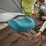 Maxbell Travel Pillow Portable Inflatable Camping Pillow for Home Traveling Airplane Blue