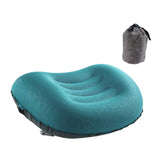 Maxbell Travel Pillow Portable Inflatable Camping Pillow for Home Traveling Airplane Blue