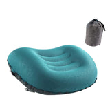 Maxbell Travel Pillow Portable Inflatable Camping Pillow for Home Traveling Airplane Blue